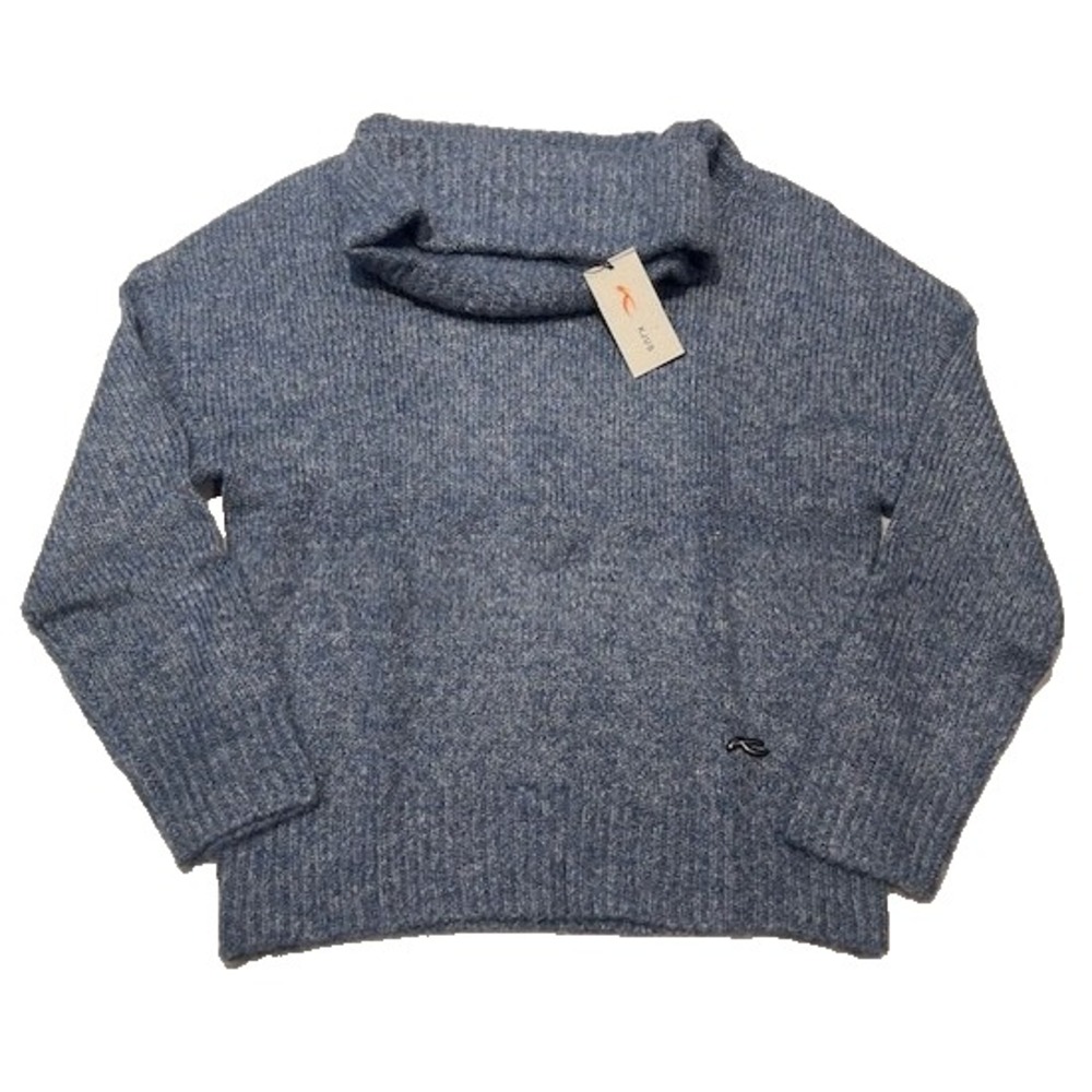 KJUS Women's Cowl Neck Sweater Soft Mohair Wool Periwinkle Blue - Size 38 (US 8)